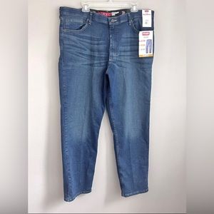 Wrangler Comfort Flex Waist Relaxed Fit Mens 40x32 Blue Denim Jeans